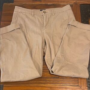 J. Crew High Rise Girlfriend Pants in Tan